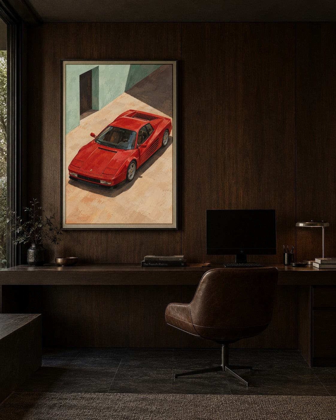 Apricot & Scarlet art print