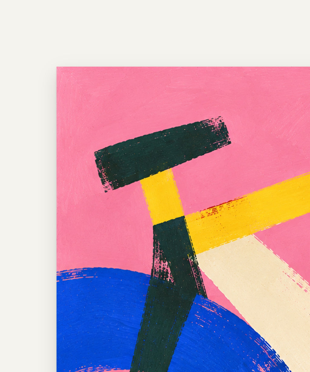 Blush & Indigo art print