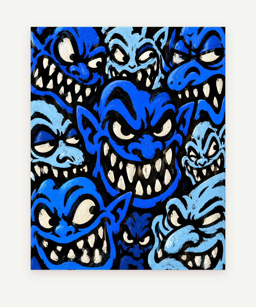 Cobalt & Ink art print