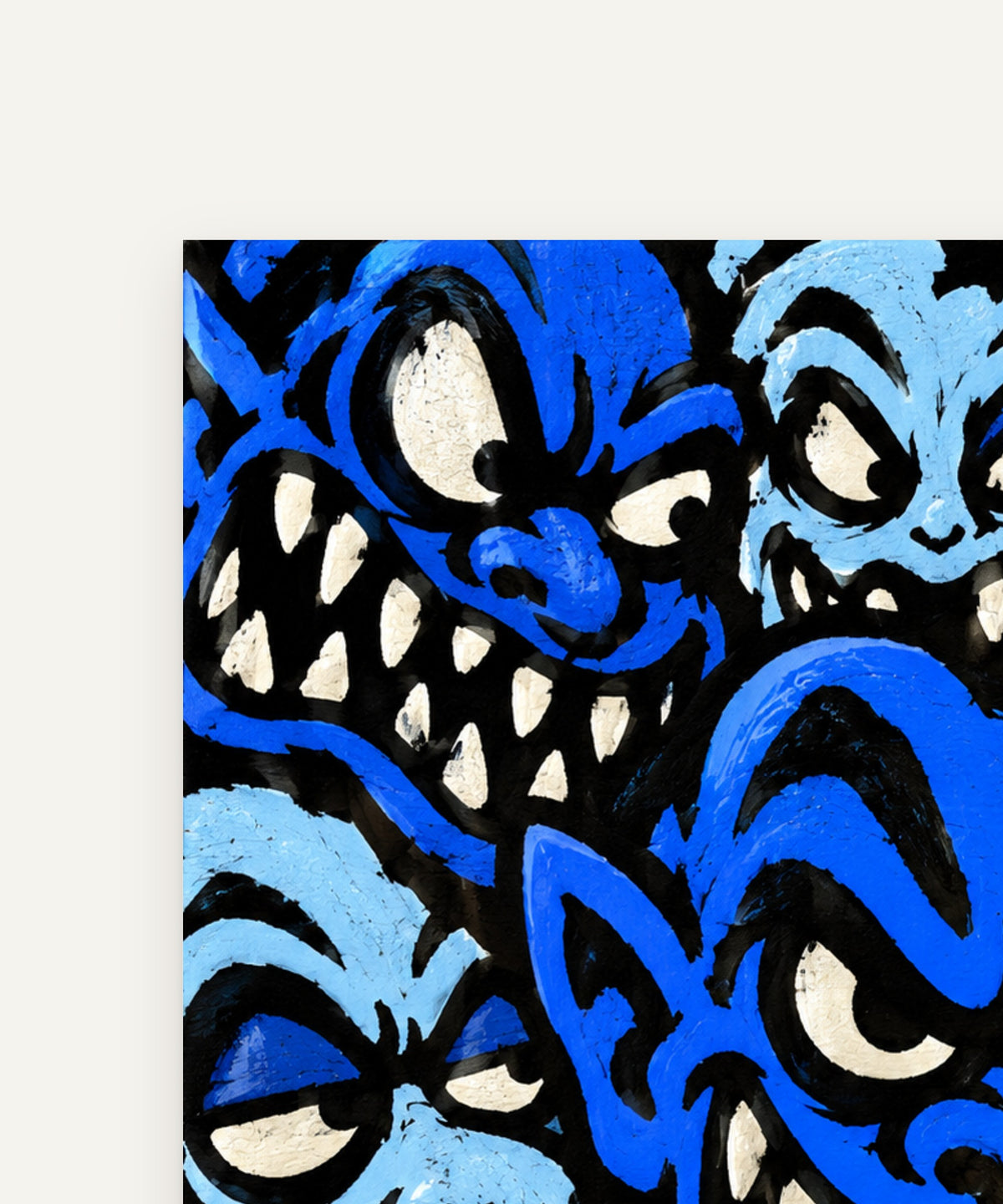 Cobalt & Ink art print