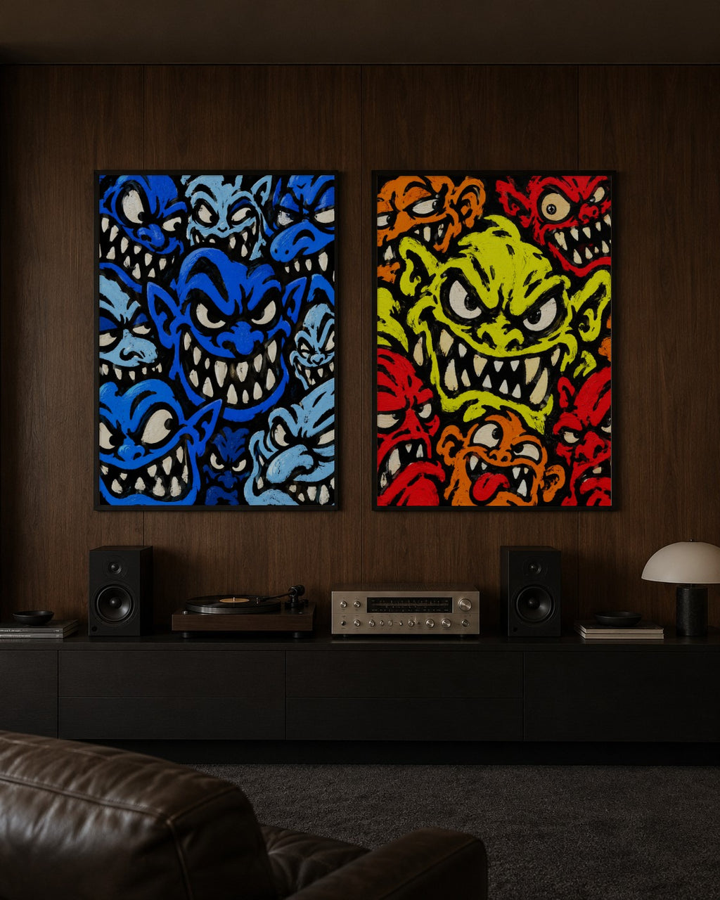 Cobalt & Ink art print