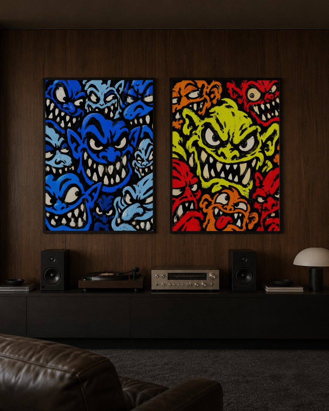 Cobalt & Ink art print