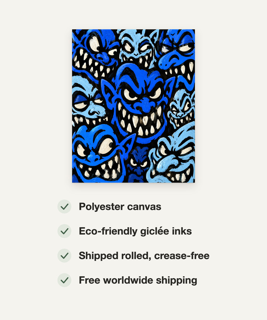 Cobalt & Ink art print