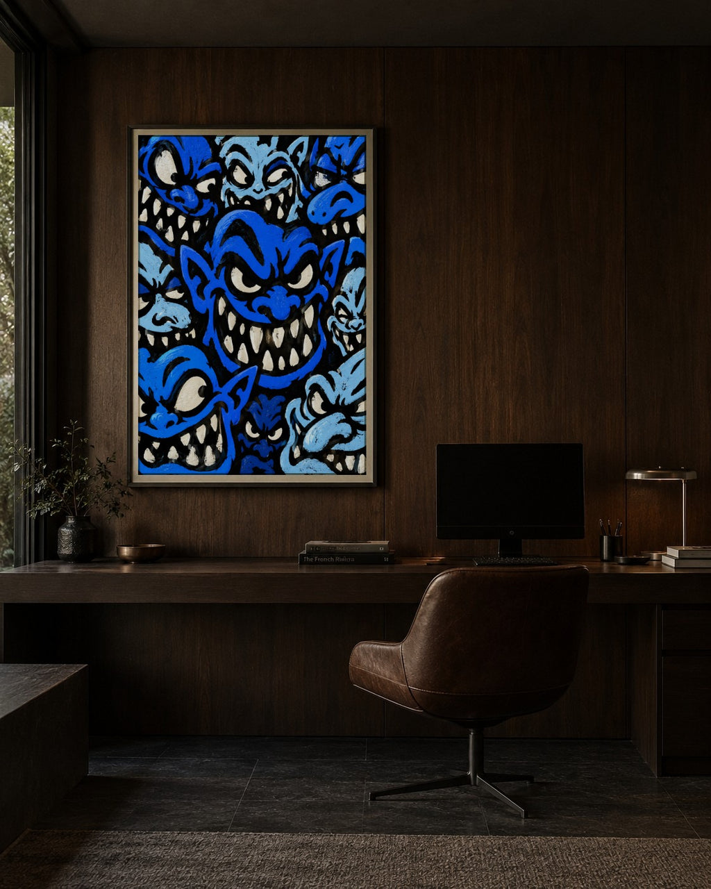 Cobalt & Ink art print