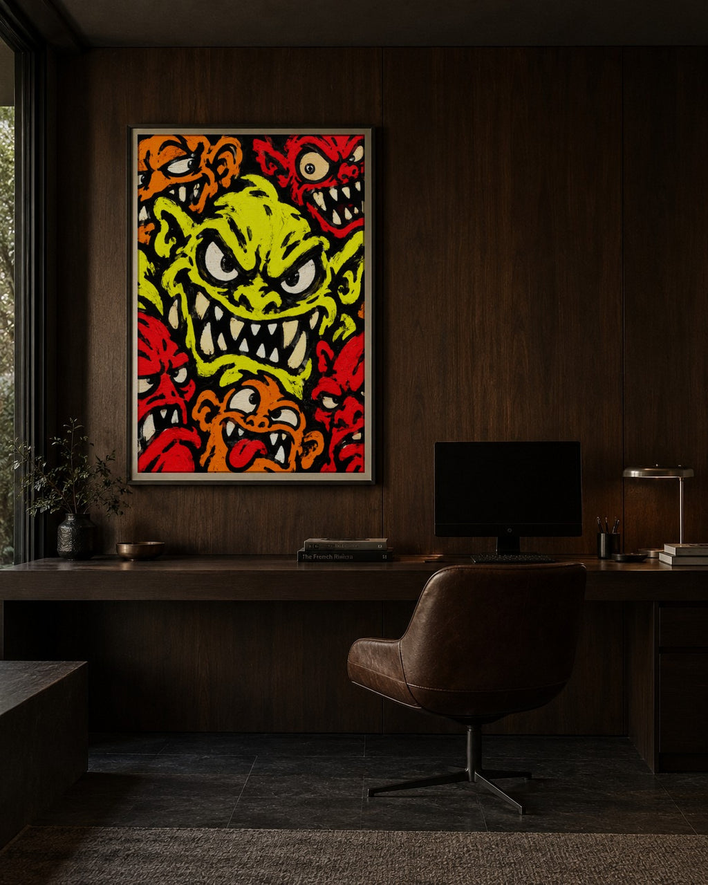 Fragment in Saffron art print