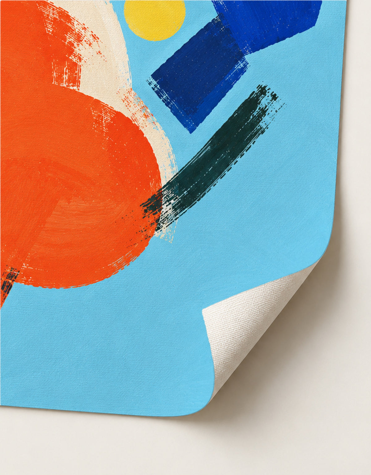 Indigo & Vermilion art print