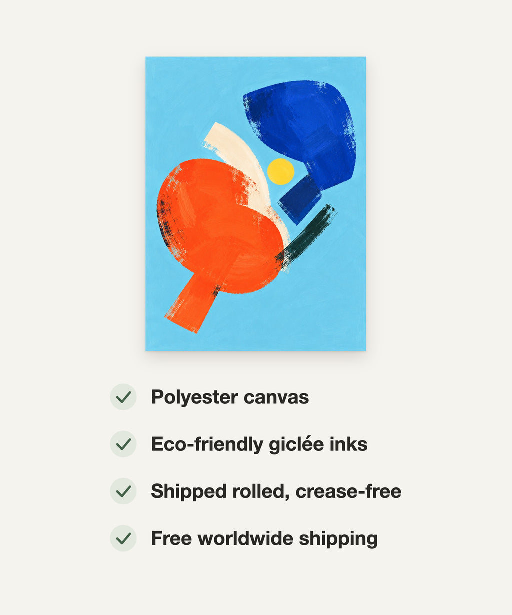 Indigo & Vermilion art print
