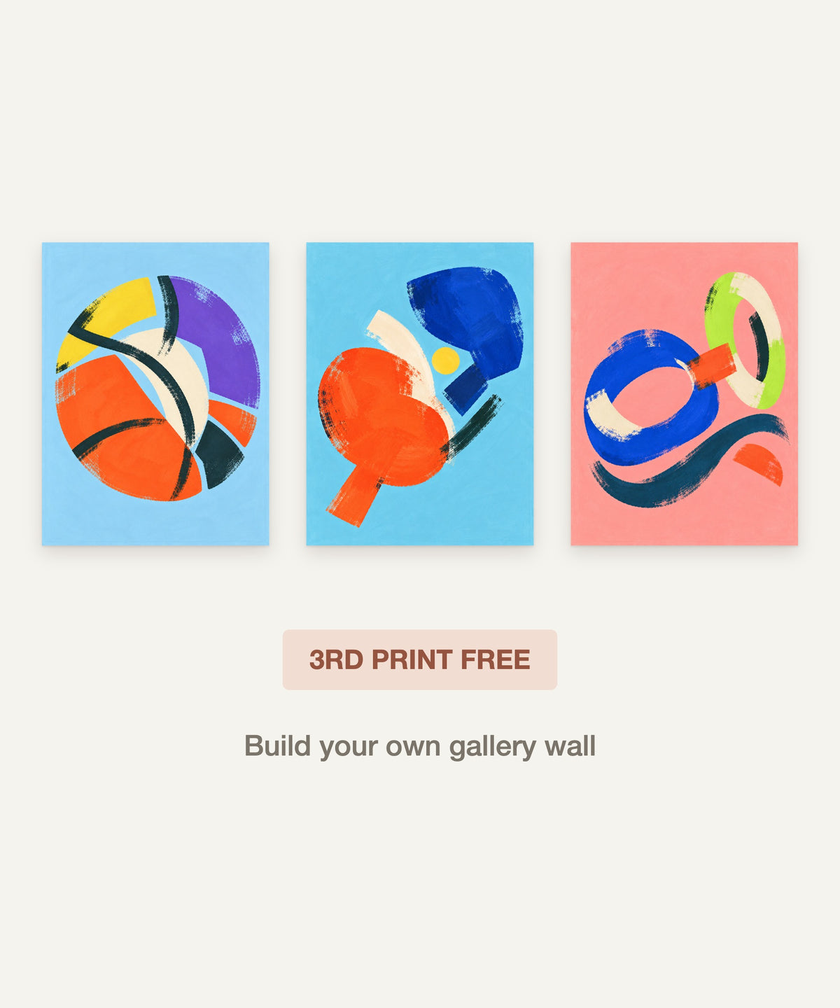 Indigo & Vermilion art print