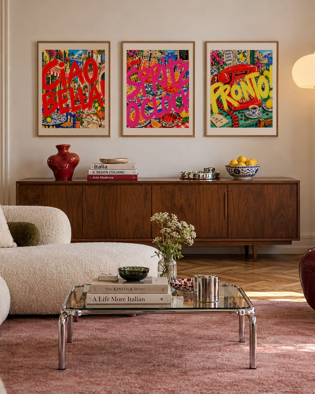 Magenta & Scarlet art print
