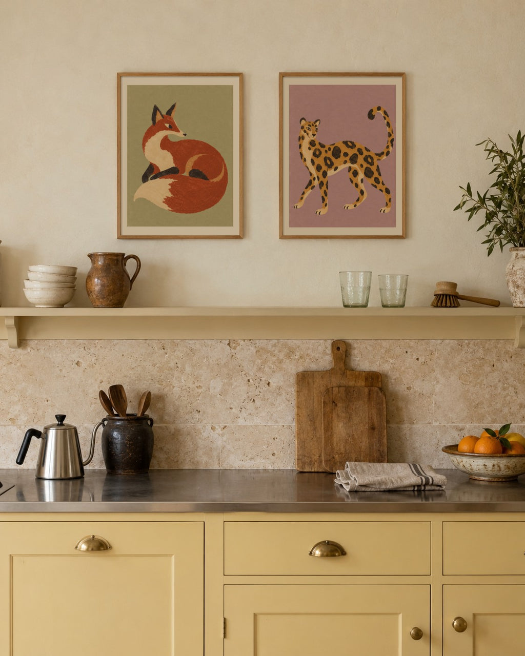 Marigold & Vermilion art print